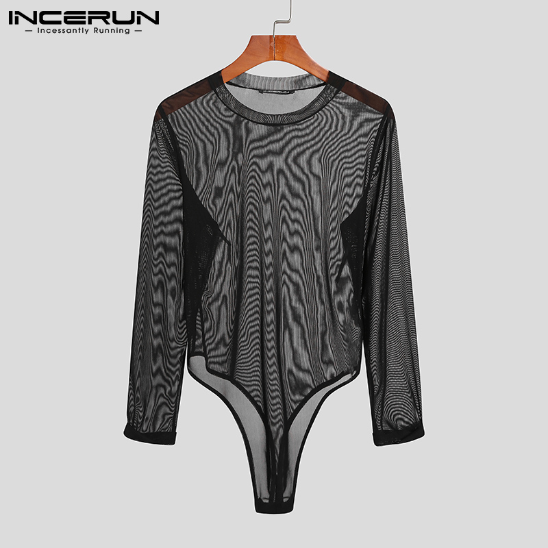 INCERUN – barboteuse à manches longues pour homme, pantalon confortable, tenue de maison, Sexy, loisirs, combinaison extensible, offre spéciale, S-5XL: L