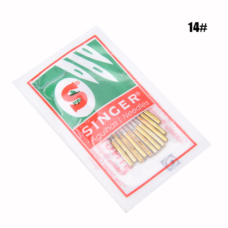 10/50pcs Singer Needles Sewing Needle Domestic Sewing Needle Multifunctional Electric Sewing Machine Titanium Plated Needle: Ivory