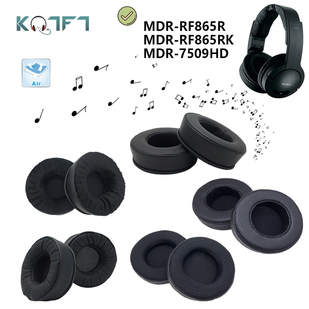 KQTFT – oreillettes de remplacement en velours, pour MDR-RF865R MDR-RF865RK MDR-7509HD, pièces de coussinets pour écouteurs