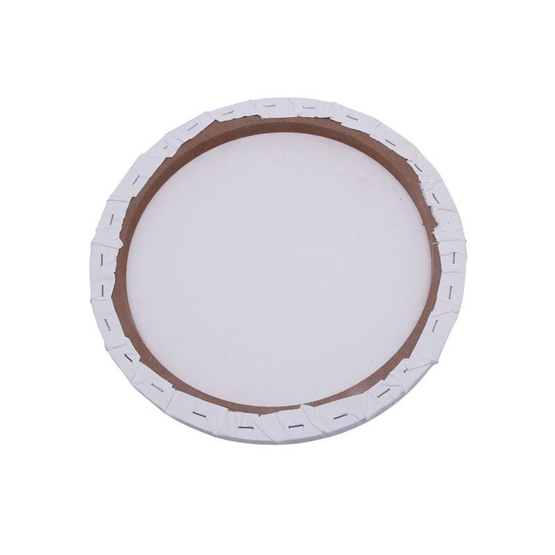 White Blank Panels Round Canvas Board Wooden Frame Art Artist Painting Crafts