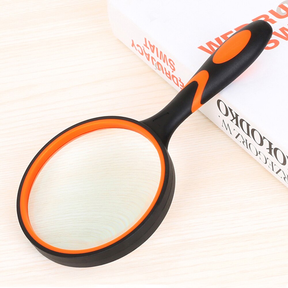 Portable 10X Magnifying Glass 50/65/75/100mm Handheld Magnifier Antique Mahogany Handle Magnifier For Reading Book