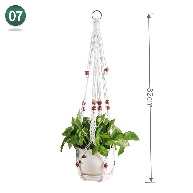 sales 100% handmade macrame plant hanger flower /pot hanger for wall decoration countyard garden: 07