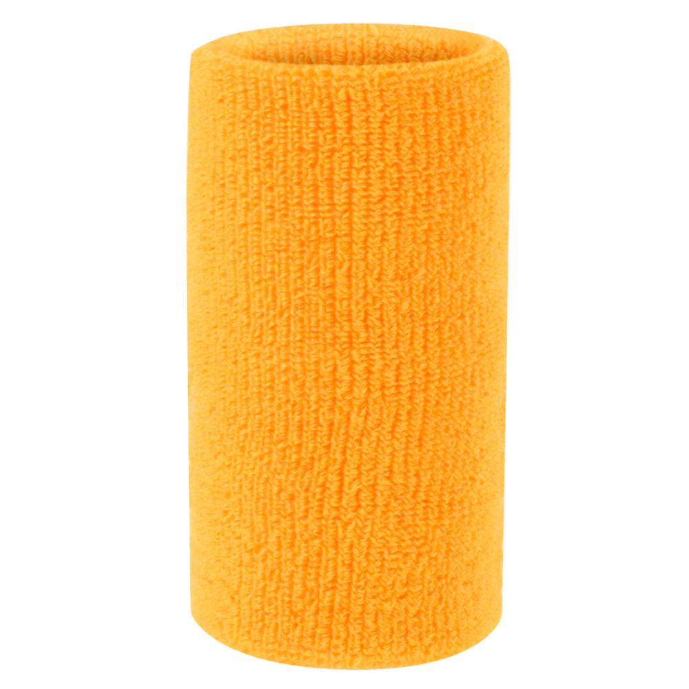 Sports Wristband sweat absorbing breathable towel knitting wrist guard basketball badminton tennis fitness weight lifting gear: yellow