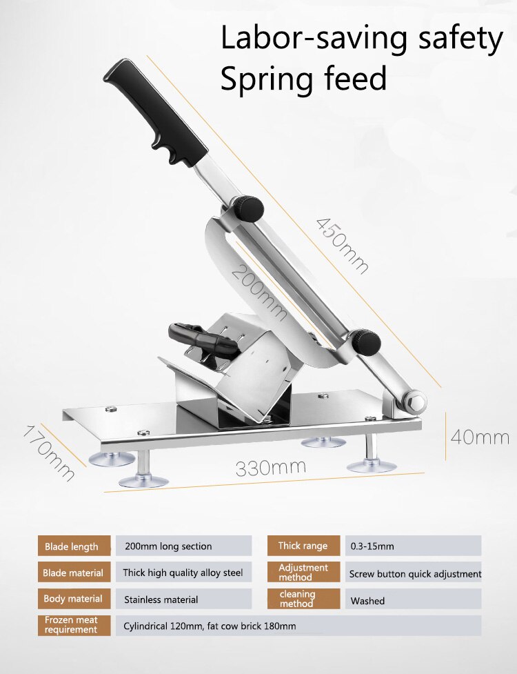Meat slicer Manual Sliced cutting Machine Automatic Frozen Beef Mutton Roll Cutter for Kitchen commercial