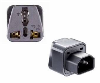 Iec 320 c14 hann til  c13 hunn 10a strømadapter pdu ups