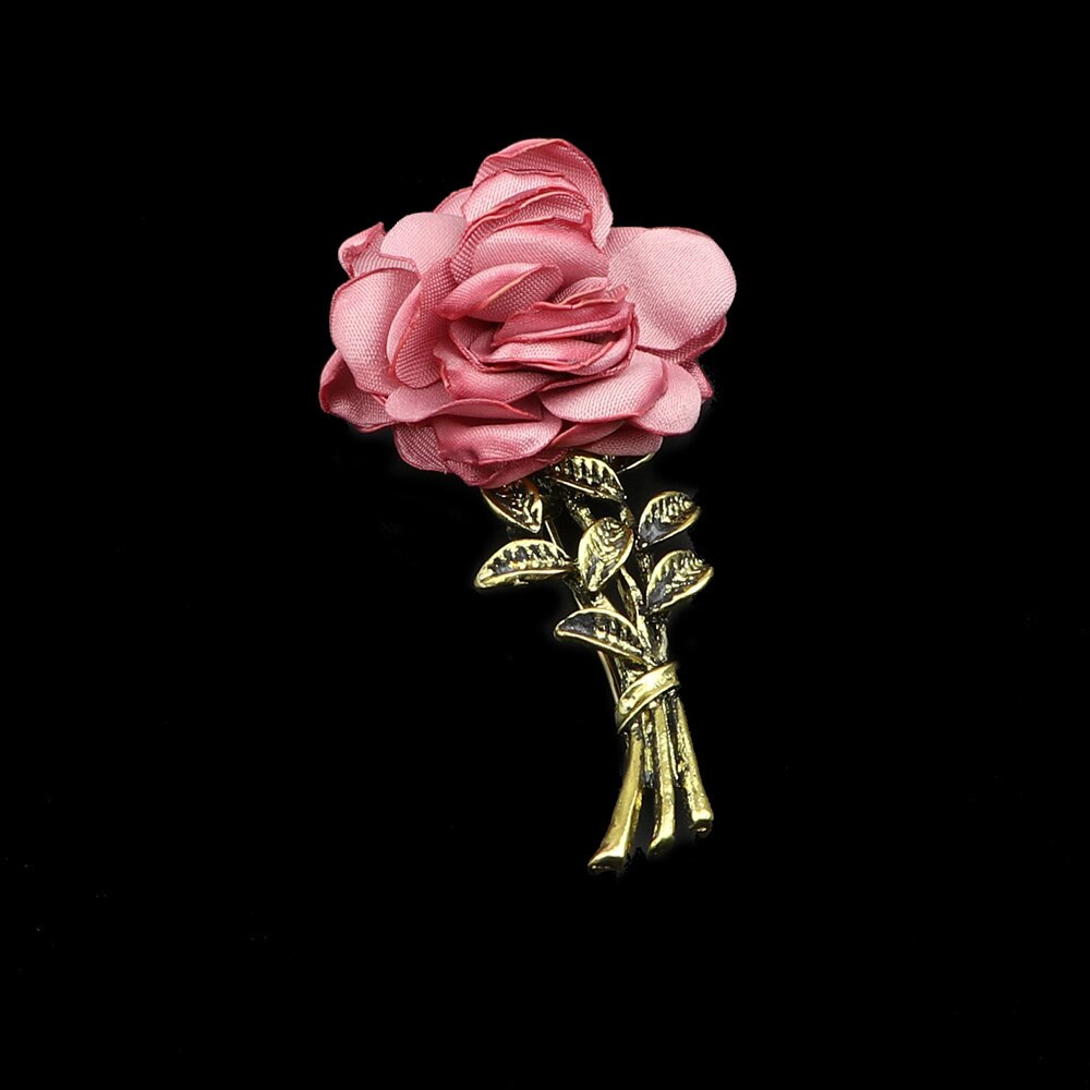 Mannen Geavanceerde Retro Breastpin Pin Gouden Sieraden Rose Bloem Banket Broche Stok Corsage Kraag Pinnen Overhemd Accessoire