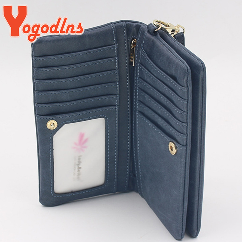 Yogodlns Nubuk Leder Brieftasche Weibliche Doppel-reißverschluss Dame Handtasche Kupplung Multi-schicht Geldbörse Einkaufen Frauen Geldbörse