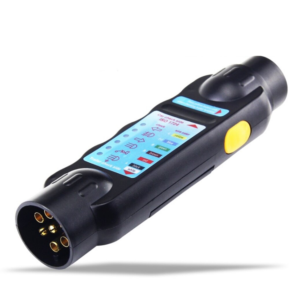 12V 7Pin Car Trailer Tester Turn Signal Lights Circuit Wiring Diagnostic Tool Plug Socket Connection Test Fog Lamp Check Tool