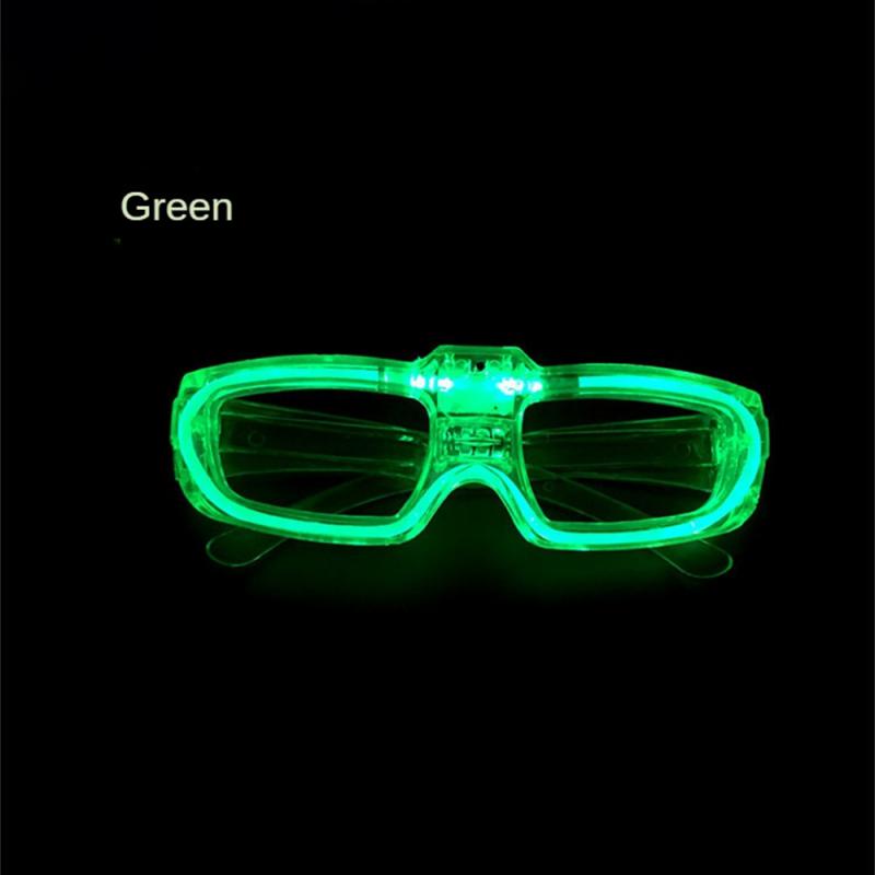 5 pièces, lunettes LED, fournitures de fête d'éclairage nocturne, lunettes lumineuses pour la saint-valentin, fête d'anniversaire, fête du nouvel an: S / Fluorescence Jaune