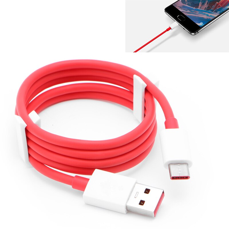 Voor oneplus 3 sumsung  s8 type-c originele rode dash-oplader data-usb-kabel