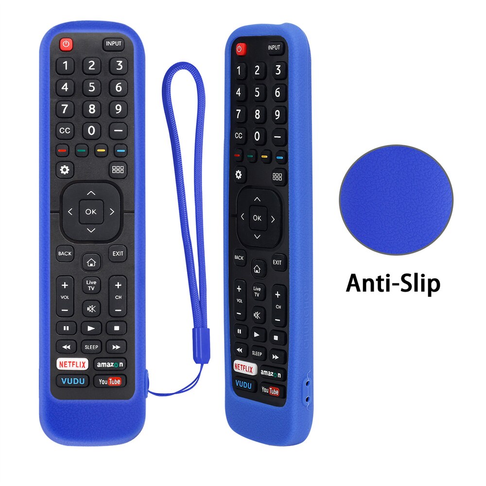 Fundas de Control remoto de TV para Hisense EN2A27 LED HDTV EN-2A27 HDTV, funda de Control remoto, amigable con la piel, a prueba de golpes, protector: blue