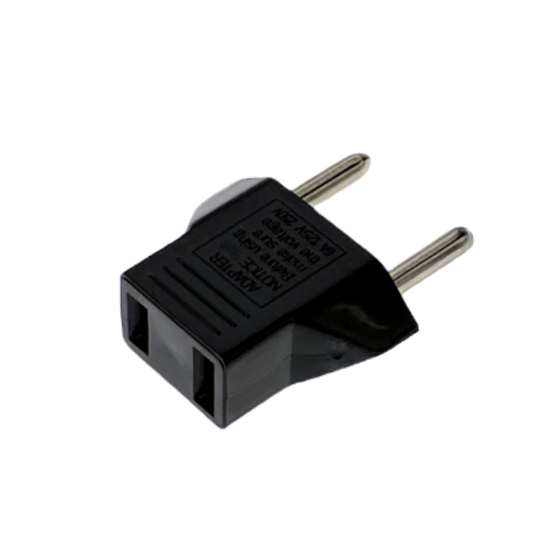 EU-Elektroadapter uns zu EU Reiseadapter AC-Steckdosen Spanien Frankreich Stecker Stromrichter Steckdose JP uns zu Euro-Stecker-Adapter: Schwarz