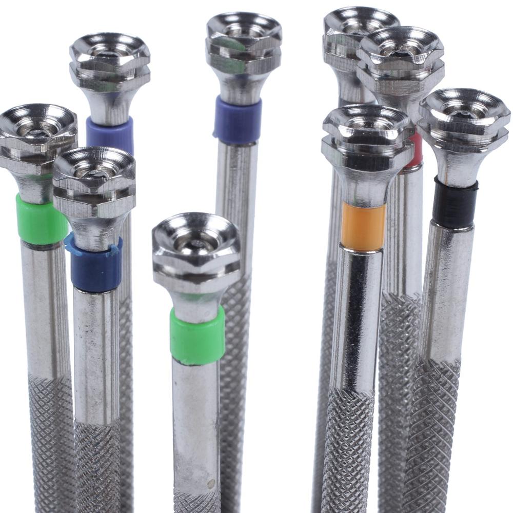 9Pcs 0.8Mm-2.0Mm Horloge Schroevendraaier Schroevendraaier Kit Reparatie Gereedschap Set Voor Horloges Glas
