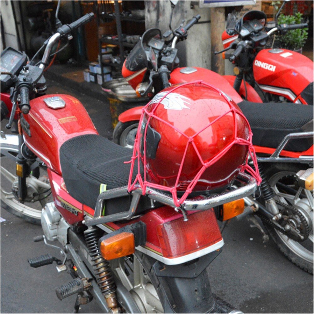 30*30cm motorcykel cykel fragt netto hjelm reb bagage opbevaring taske garn blå gul rød sort grøn motorycle nettet tasker mesh