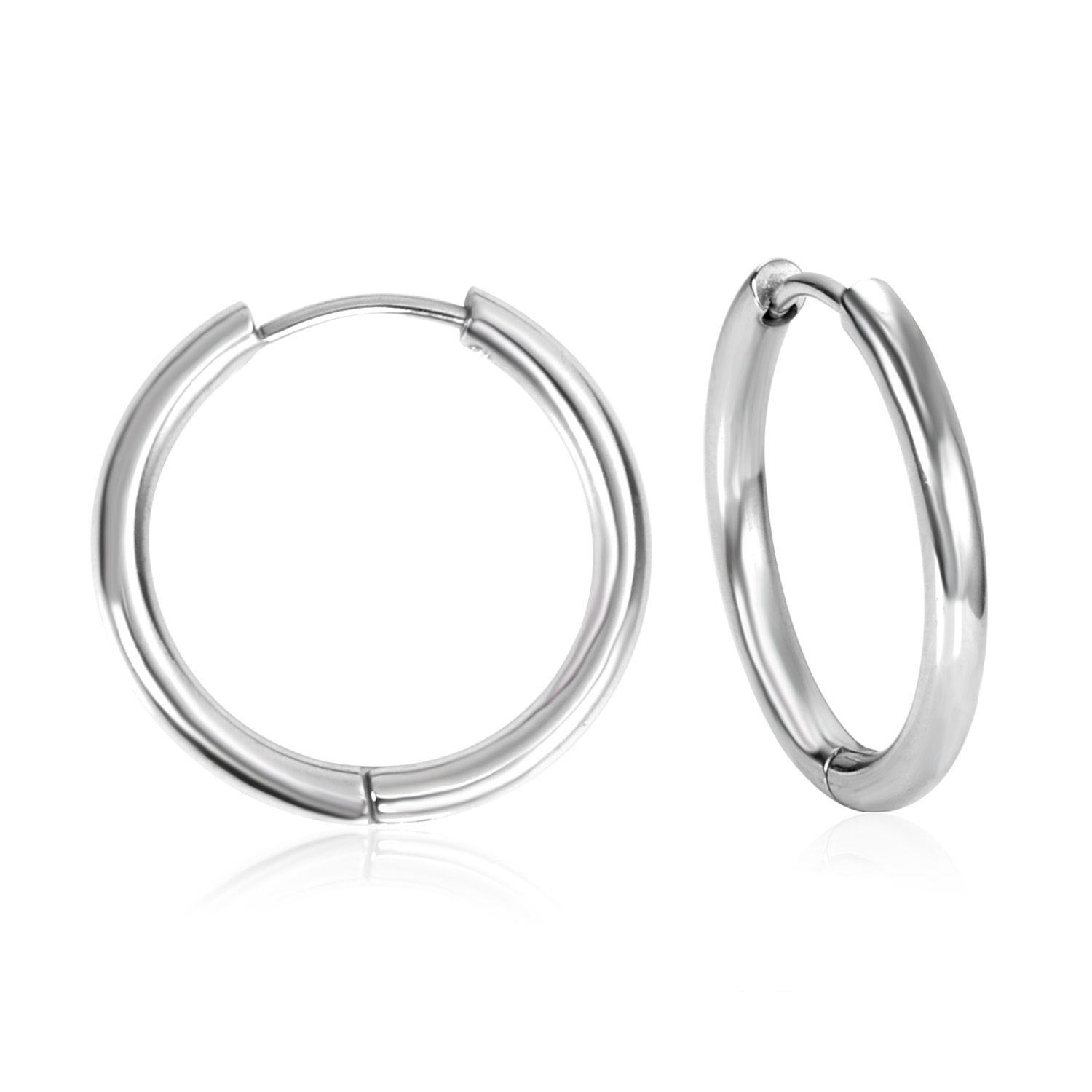 Pendientes de aro colgantes con dije geométrico Simple de lujo para mujer y hombre, Huggies de acero inoxidable con corazón, estrella, Luna, Cruz