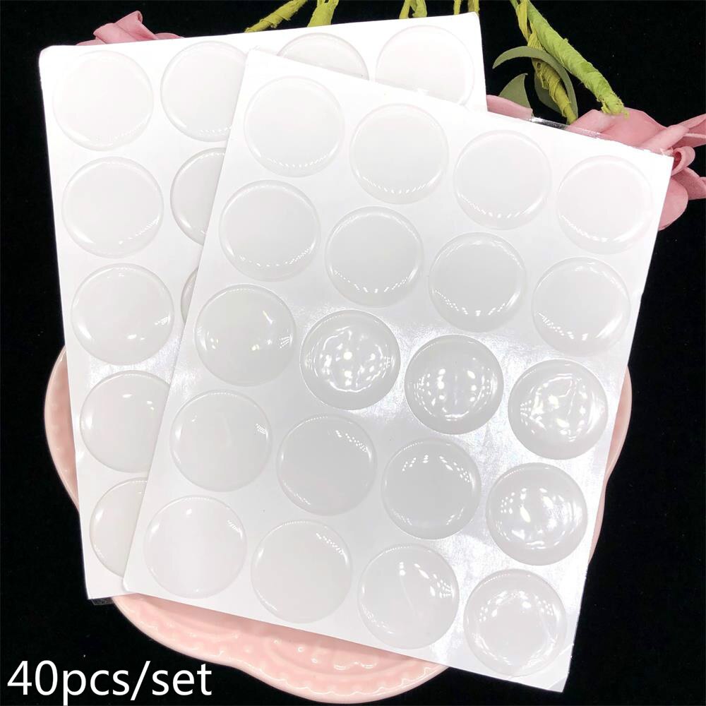 KSCRAFT Bottle Crown Caps 20 Flattened Bottle Caps With 20pcs Glitter Epoxy Dot Stickers For Crafting Bows Pendant: transparent