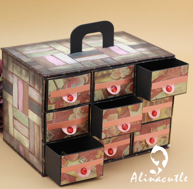 Metal Cutting die Cut storage drawer Box case Scrapbooking Paper Craft Handmade Card Album Punch Art Cutter Alinacutle Die