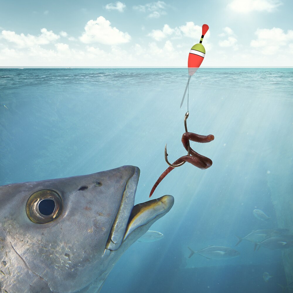 15pcs Fishing Floats Set Plastic Vertical Buoy Sea Fishing Floats Bobber Assorted Size Fishing Tackle Tools Accesories