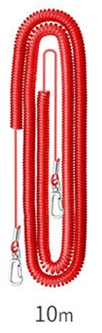 Fishing Tether Lanyard Retractable Coiled Portable Steel Wire Pliers Tackle Rod Safety Rope Gripper Tool Random Color#291475: 10m