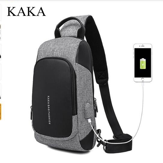 Kaka mærke mænd messenger bag skuldertaske mænd bryst pack dag pack cross body rygsæk herre & #39 ;s bryst skulder sling taske til mænd
