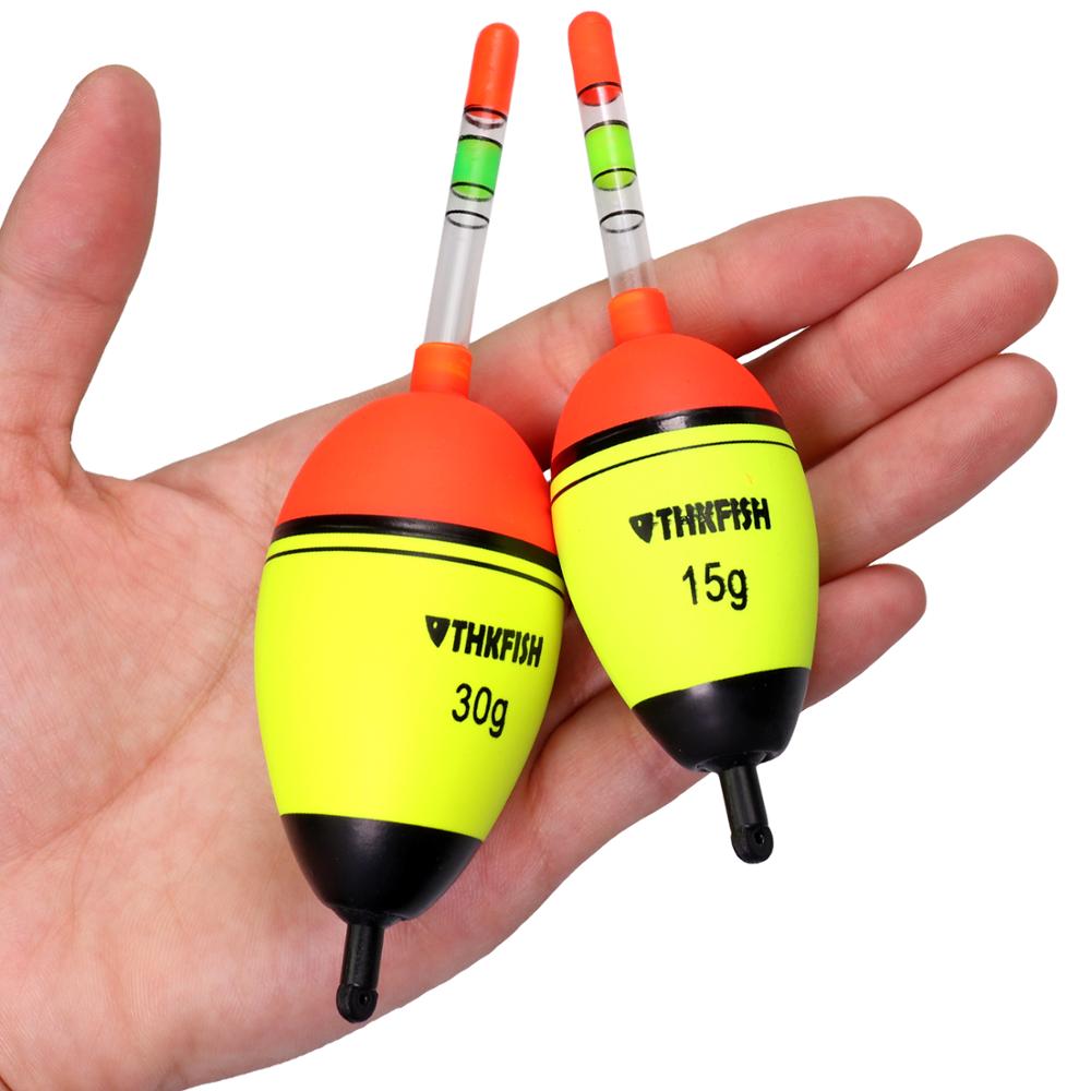 Flotador de pesca nocturno, 2 uds., 5g, 15g, 30g, 40g, EVA, flotadores de iluminación para pesca nocturna