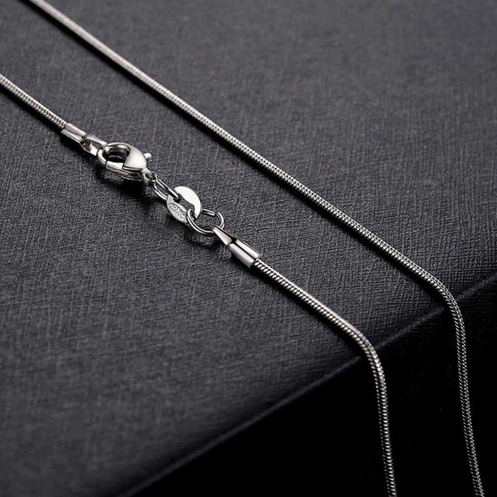 5pcs Verzilverd Snake Ketting met Sluiting voor DIY Necklac Sieraden Maken, 1.2mm Ketting 10 16 18 20 22 24 30 "HK091