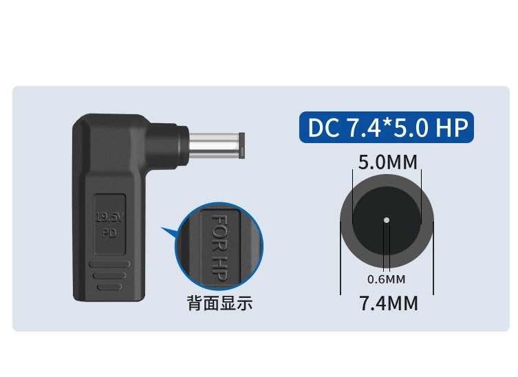 Laptop Power Adapter Connector DC Plug USB Type C Female naar Universele Mannelijke 11*4.5mm voor Lenovo Asus Hp Dell Acer Notebook Charge: Paars