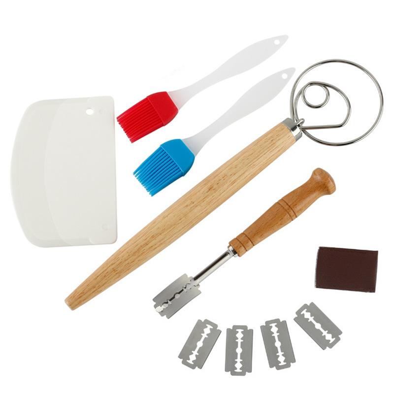 Practical Assorted Bread Making Tool Set Assorted Bread Proofing Tools Kitchen Cake Scraper Dough Whisk Kitchen Tools: Random Color Size 2