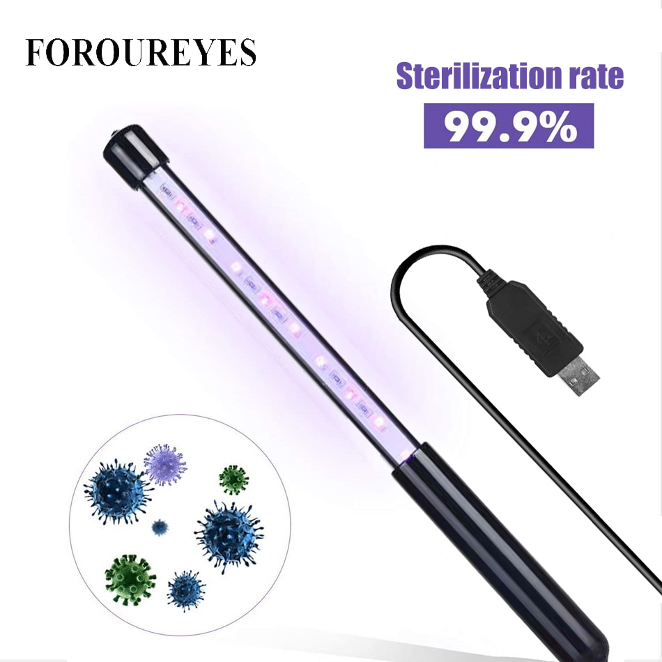 Bærbar led uv-lampe 3+6 leds 275nm 375nm husholdnings uvc led steriliseringslys usb ultraviolet sterilisator uv lys