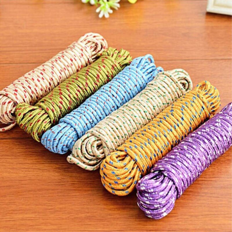 Clotheslines Hanging Rope Drying Clothes Nylon Windproof Hanger Line Cord For Outdoor AUG889