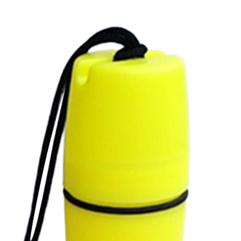 Scuba Diving Snorkeling Kayak Waterproof Container Bottle With Hook Yellow Watersports Storage Bottle