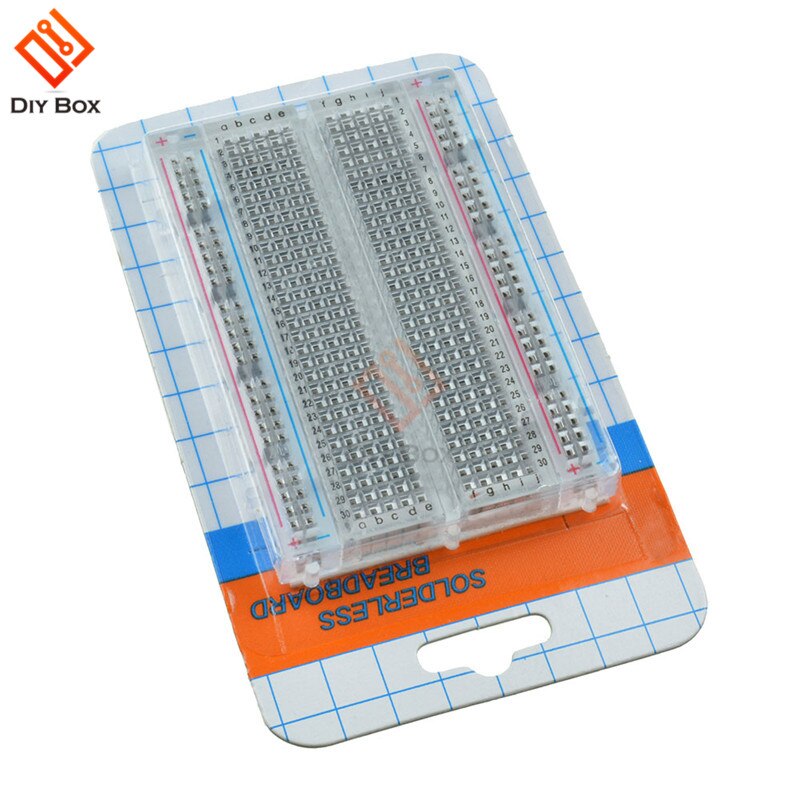 Mini soldeerloze breadboard transparant materiaal 400 punten beschikbaar doe-het-zelf