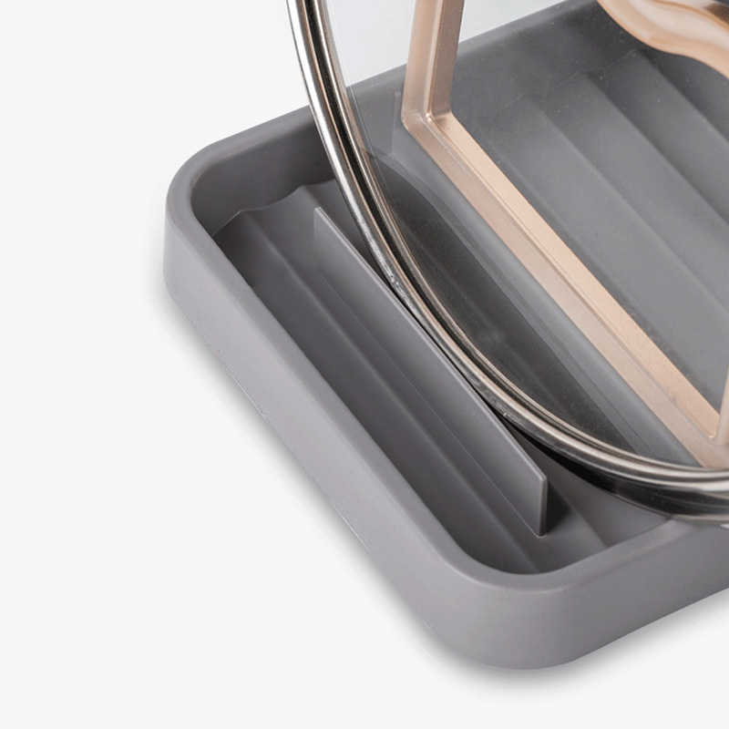 Support de couvercle de Pot de bureau de cuisine, support de couvercle de Pot multifonctionnel pliable, support de rangement de spatule, repose-couvercle de Pot, organisateur de cuisine