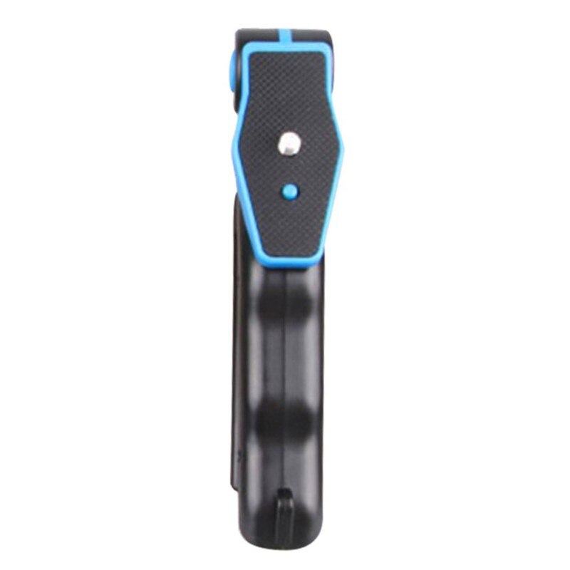 Ergonomische Selfie Stick Swivel Smartphone Handheld Grip Stabilizer Statief Handvat Steadycam Kits met Bluetooth Sluiter Afstandsbediening: Blauw