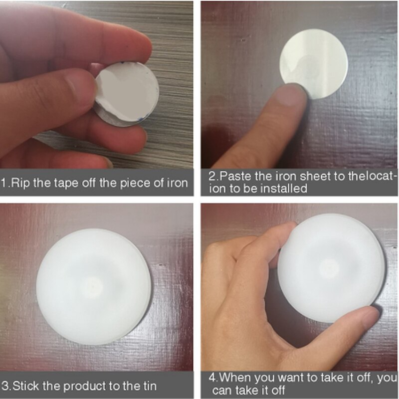 Mini usb-laddningslampa led press nattljus säng toalett sovrumsdörr rörelsesensor laddningsbar trådlös  zm829