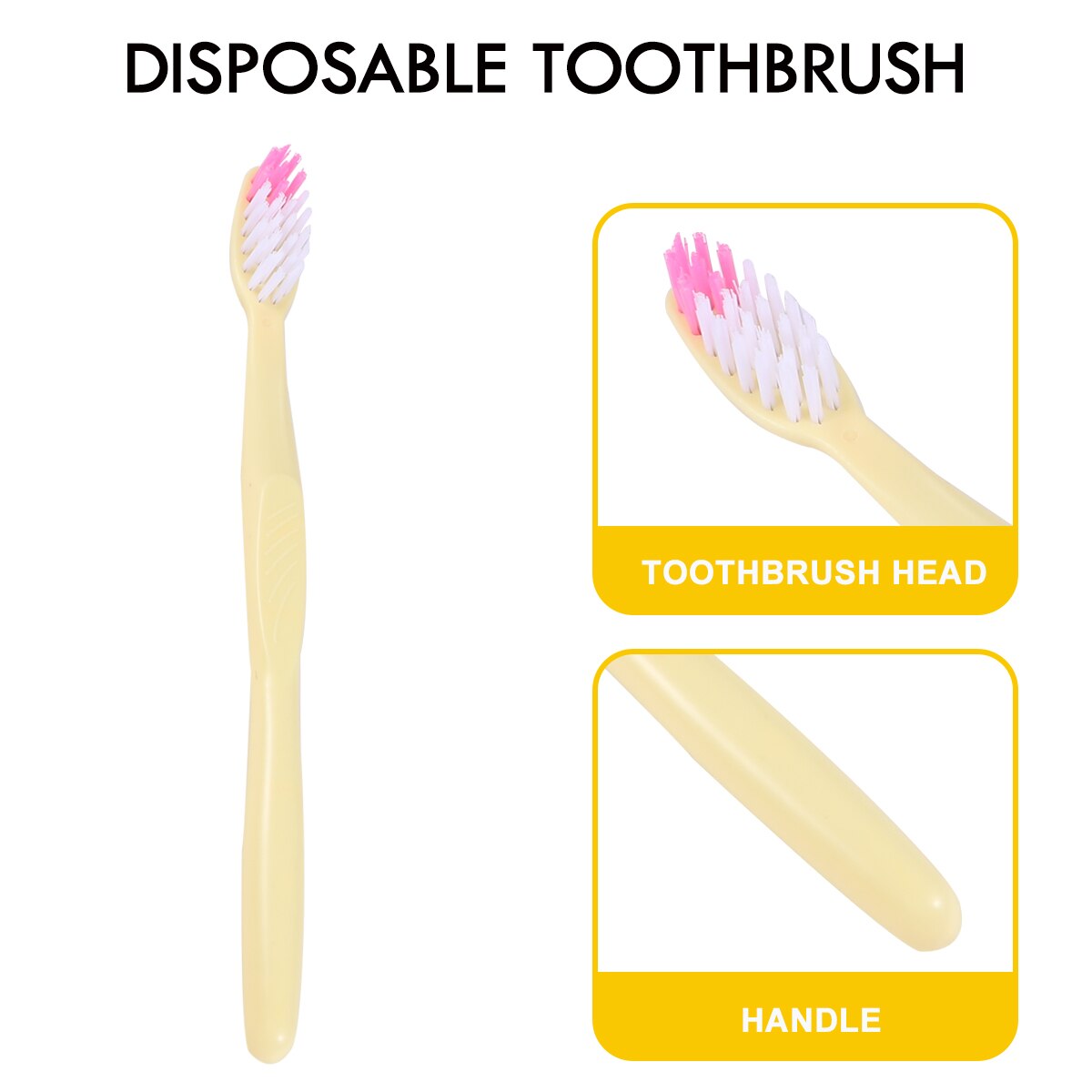 Brosses à dents jetables avec dentifrice, 100 pièces, emballées individuellement