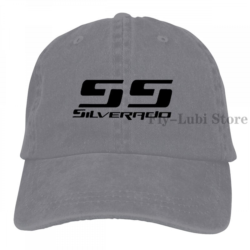 Chevrolet Silverado Ss(3) gorra de béisbol para hombre y mujer gorra ajustable de: 2-Gray