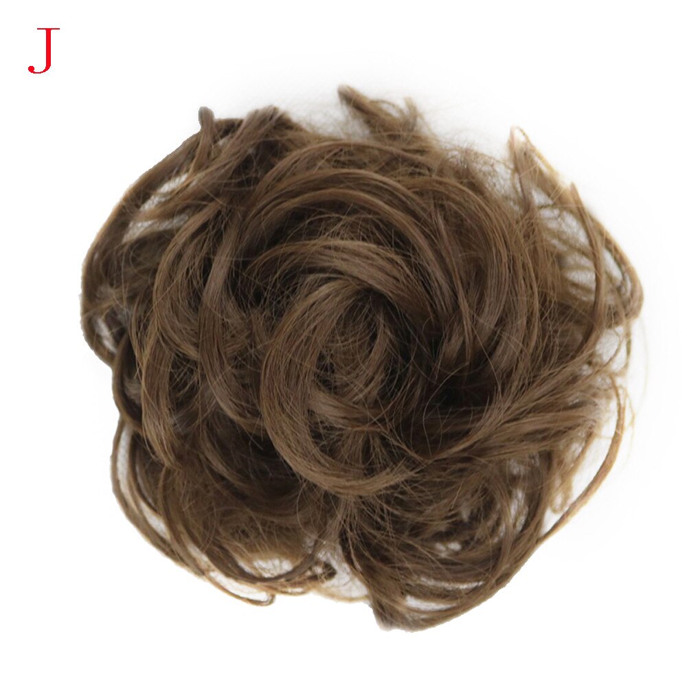 Femmes bouclés désordre chignon cheveux Twirl pièce Scrunchie Extensions coiffure couverture cheveux désordre chignon: J