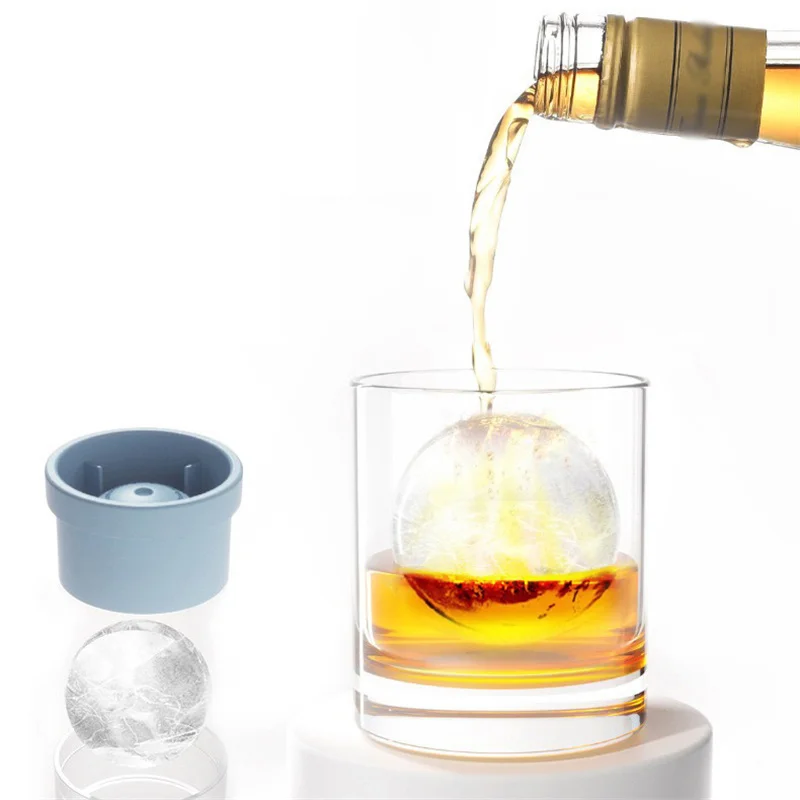 Machine à glaçons en Silicone, sphère de alimentaire, moule à glace empilable à fusion lente, boule de glace pour Cocktail, whisky, boisson, Bar à domicile