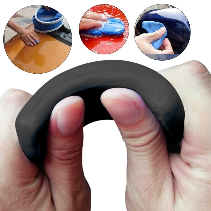 100g Car Wash Clay Car Detailing Clay Automotive Glass Mirror Remove Rust Debris Washer: black