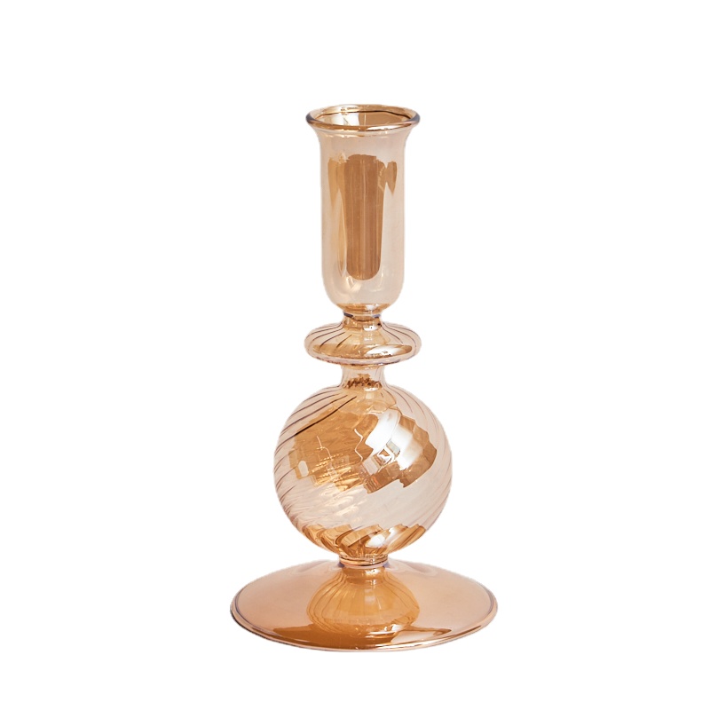 Floriddle Retro Candlesticks Taper Candle Holders Tall Candlesticks Decoration Party Glass Vase Home Decor Wedding Decoration
