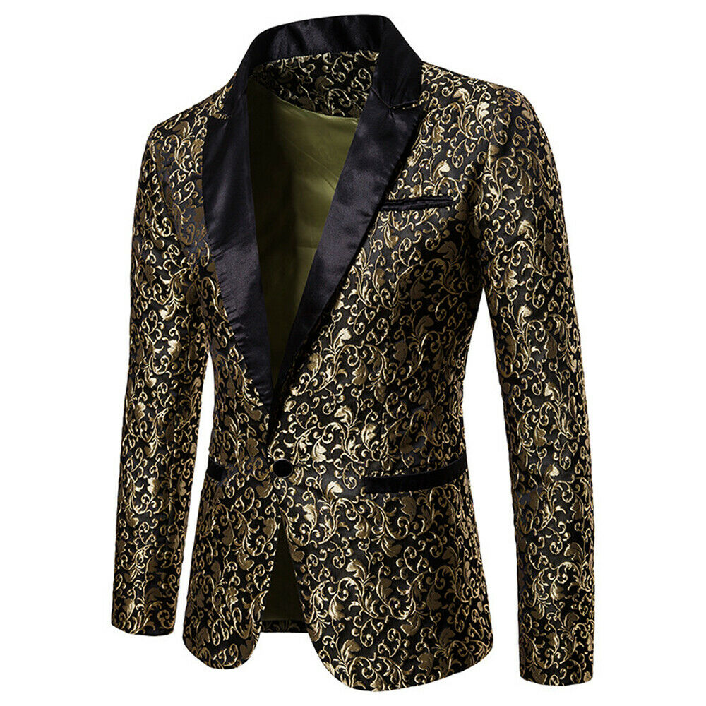 Sammet silver kavaj herr paisley blommiga jackor vinröd gyllene scen kostym jacka bröllop herr kavaj plus storlek s -2xl