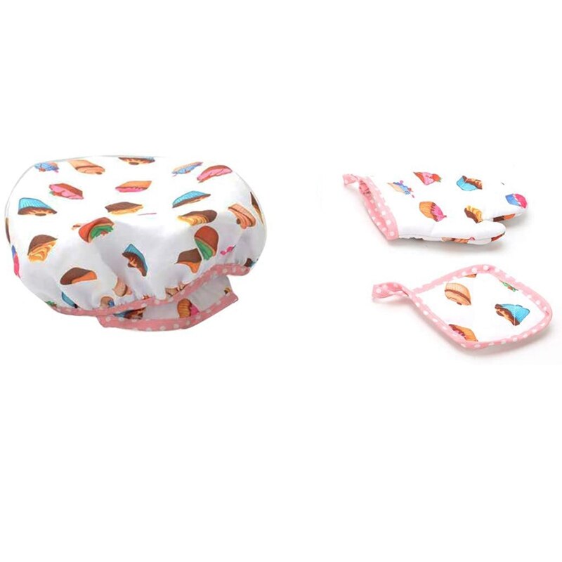 4 pièces ensemble de cuisine et de cuisson pour enfants comprend un tablier pour les petites filles, un chapeau de Chef, pour habiller les tout-petits