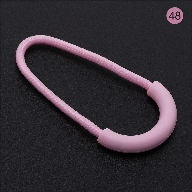 100Pcs Zipper Pull Cord Rope Pullers Zip Puller Replacement Ends Lock Zips Bags Clip Buckle Travel Accessories: pink