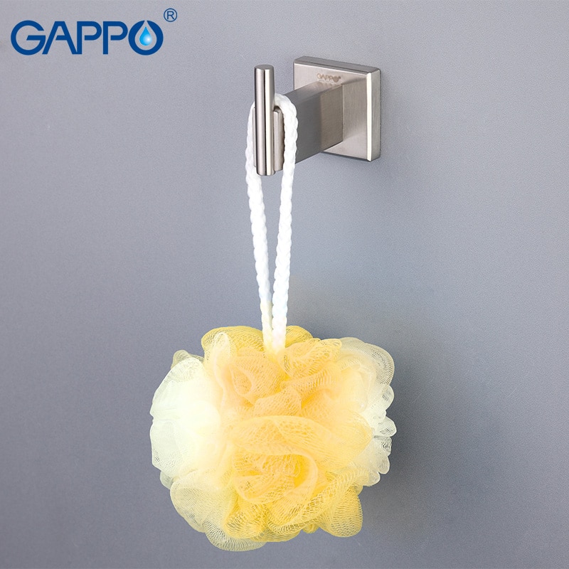 GAPPO Wall Mount Robe Haken Rvs Muur Coat Kleding Haken Handdoek Hanger Badkamer Accessoires Handdoek Houders Bad