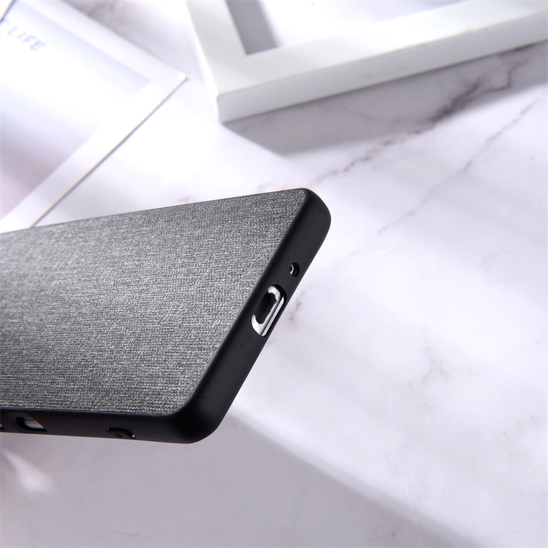 Cloth Fabric Pattern Case Coque For Sony Xperia 1 10 5 VI V IV III II Oleophobic Wool Plain Silicone Case Phone Back Cover Funda