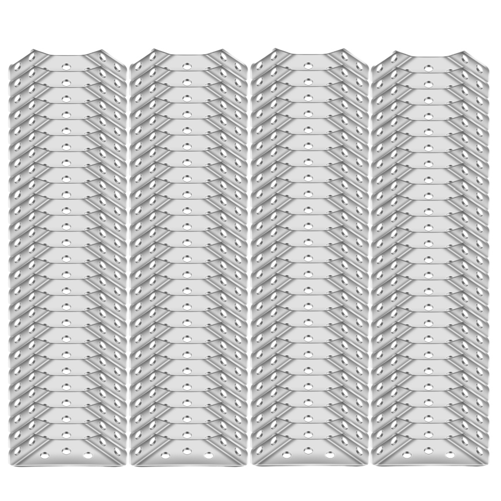 100pc-12pc vinkelbraketter i rustfritt stål universell møbler rettvinklet rask brakett skap trapesformet lagkortkontakt