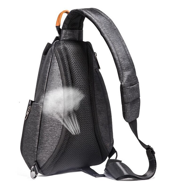 Bolsos de mensajero de Casual USB antirrobo de viaje bolso de pecho de hombro de viaje bolso de pecho Paquete de bolsos de cuerpo cruzado Masculino