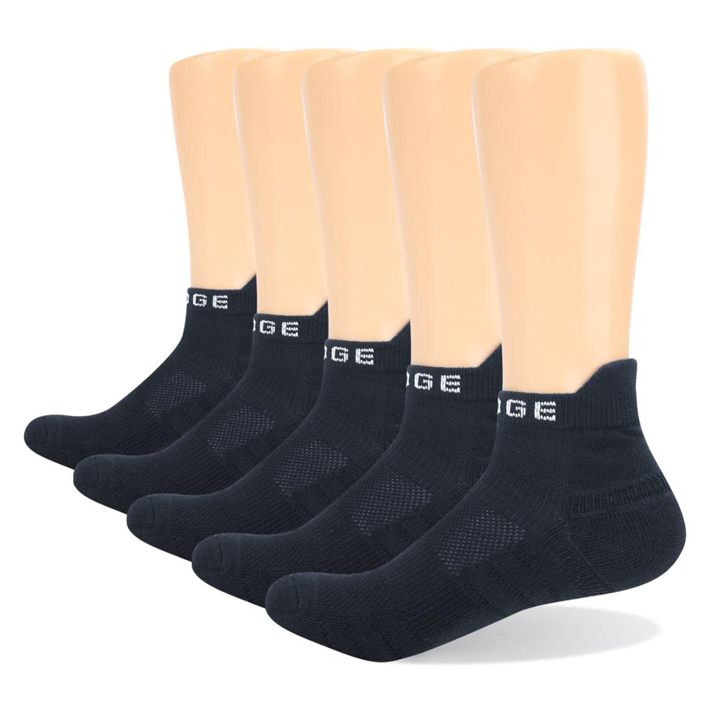 YUEDGE Brand Men Women Comfort Cotton Breathable Cushion Athletic Sports Running Tennis Low Cut Ankle Socks(5 Pairs/Pack): 1903DBL / L(Men 6.5-9.5 US)