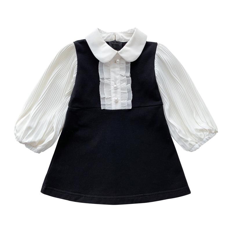 Zomer Meisje Jurk Casual Uitje Rok Nep Twee Stuk Dress Party Vestidos: 100(85-95cm)